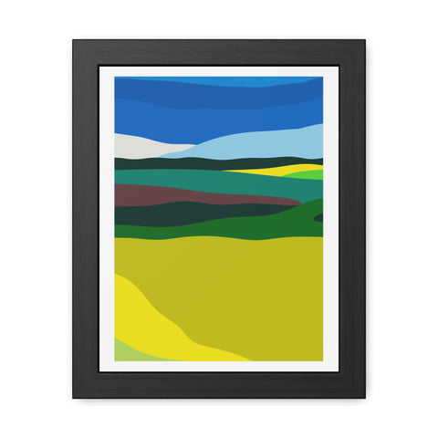 Scapes 4 - Abstract Landscape Framed Poster - Vibrant Nature Art for Home Decor