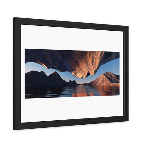 Rock Formation 3 - Stunning Landscape Framed Poster | Abstract Mountain Reflection Wall Art