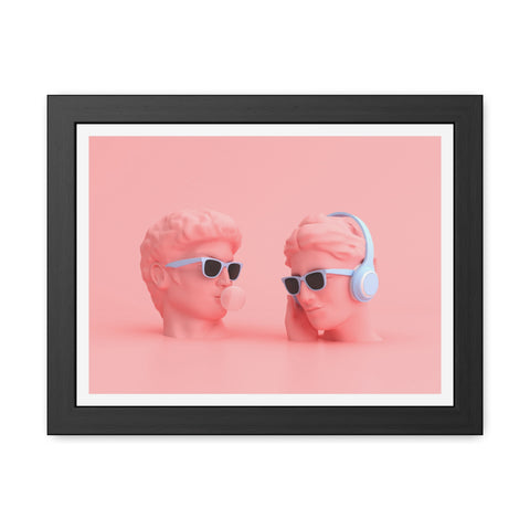 Popped - Trendy Framed Posters - Retro Vibes with Stylish Heads & Headphones