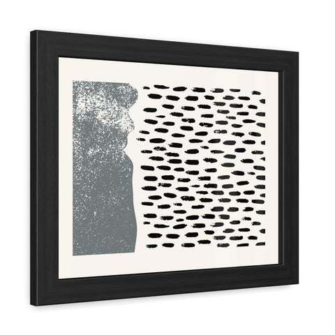 Ink Stamp 6 - Modern Abstract Framed Poster - Minimalist Wall Art for Home Decor