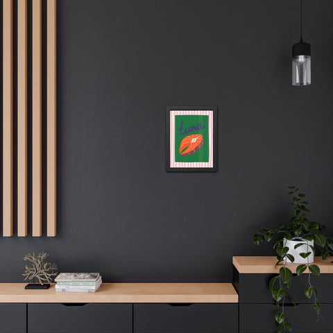 Whimsical Tuna Framed Poster - Fun Kitchen Decor for Seafood Lovers