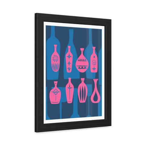 Wine Country 4 - Vibrant Bottles Framed Poster - Modern Art Home Decor