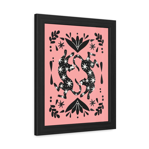 Mirror 1 - Whimsical Framed Poster - Starry Cat Design for Home Décor