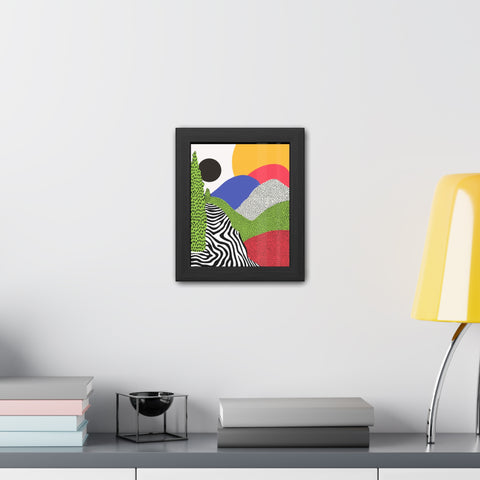 Cristobal 4 - Colorful Landscape Framed Poster - Modern Wall Art for Home Decor