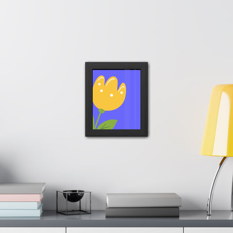 Childrana 5 - Bright Yellow Flower Framed Poster - Cheerful Home Decor for Spring Celebrations