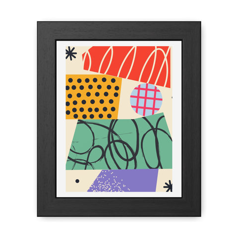 Kurian 10 - Abstract Geometric Framed Posters for Modern Decor | Vibrant Wall Art
