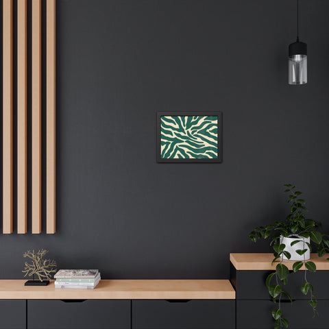 Mer 3 - Abstract Zebra Print Framed Poster - Modern Wall Art for Home Décor