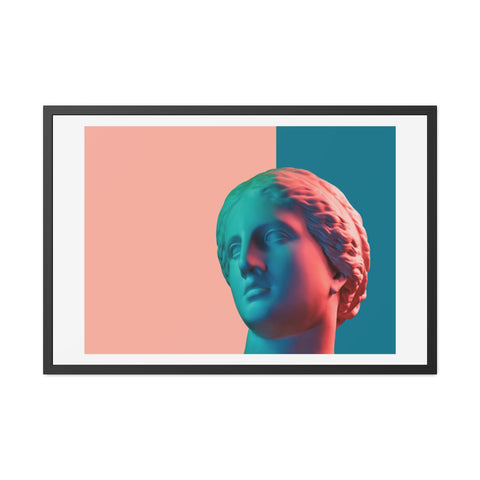 Look - Modern Art Framed Posters - Abstract Head Sculpture Decor for Home & Office