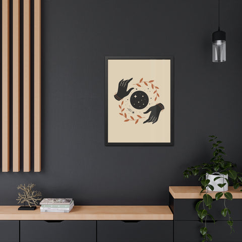 Witchcraft - Celestial Hands Framed Poster – Bohemian Wall Art for Home Decor
