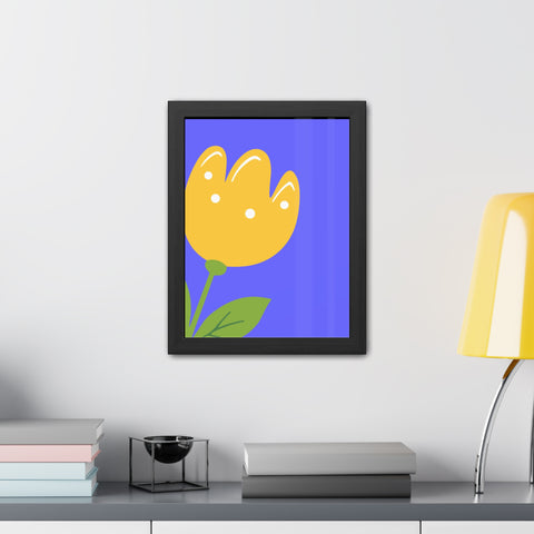 Childrana 5 - Bright Yellow Flower Framed Poster - Cheerful Home Decor for Spring Celebrations