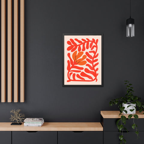 Marinda 9 - Vibrant Floral Framed Poster | Modern Home Decor | Abstract Art for Living Room