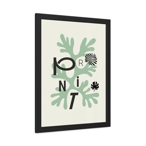 Just a Print - Modern Botanical Framed Poster – Stylish Home Decor with ‘PRINT’ Design