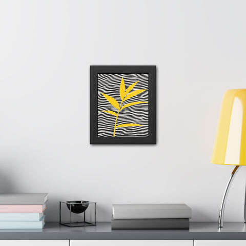 Cristobal 1 - Modern Leaf Framed Poster for Home Decor
