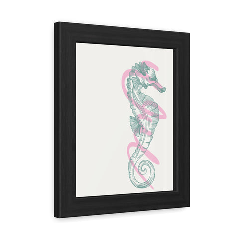Marine Life 4 - Elegant Seahorse Framed Poster - Coastal Home Decor