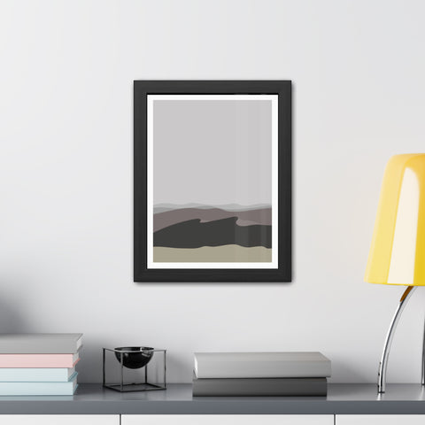 Desert Sun 2 - Modern Landscape Framed Poster - Wall Art for Home Decor - Neutral Tones