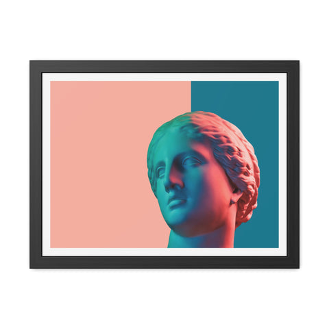 Look - Modern Art Framed Posters - Abstract Head Sculpture Decor for Home & Office