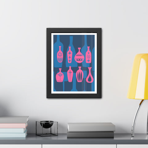 Wine Country 4 - Vibrant Bottles Framed Poster - Modern Art Home Decor