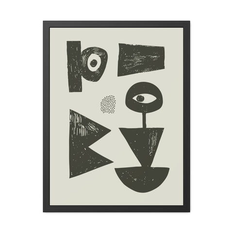 Jonathan 1 - Abstract Geometric Framed Poster Artwork - Modern Home Decor