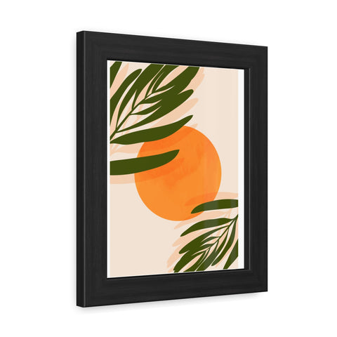 Agora 1 - Tropical Sunset Framed Poster - Modern Wall Art for Home Decor
