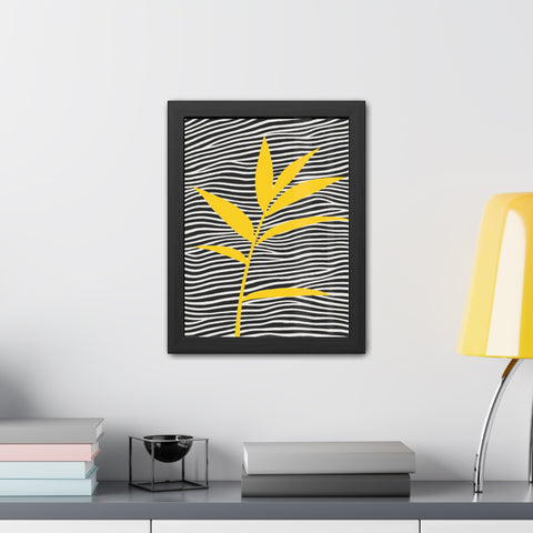 Cristobal 1 - Modern Leaf Framed Poster for Home Decor