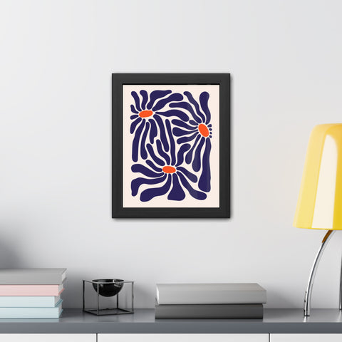 Florish 3 - Modern Floral Framed Poster - Vibrant Home Decor