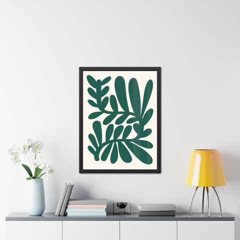 Natural Formation 14 -Botanical Framed Poster - Modern Leaf Wall Art Decor for Home & Office