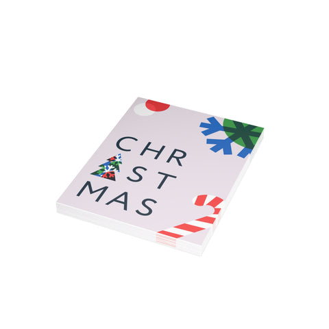 Candy Cane & Snowflake Holiday Greeting Card - Christmas / Holiday Greeting Card - Illustrated, Modern