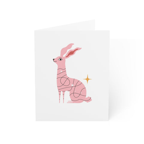 Whimsical Bunny/Fox thing Greeting Card — Greeting Card - Illustrated, Beautiful, any occasion
