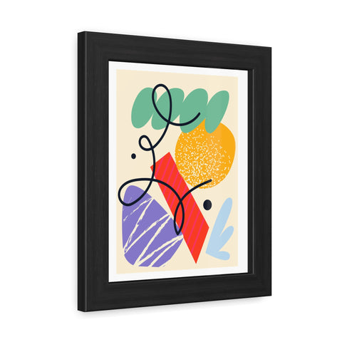 Kurian 3 - Abstract Geometric Framed Poster - Modern Wall Art for Home Décor