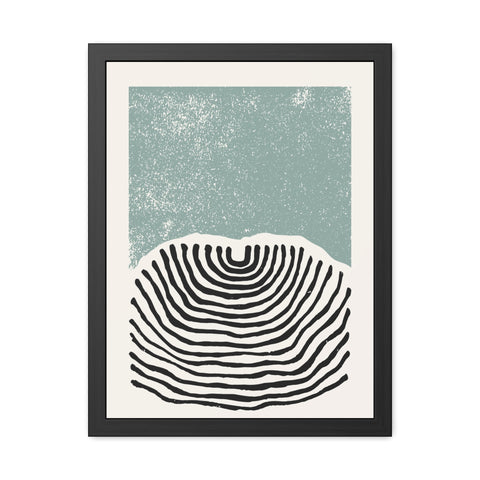 Ink Block 3 - Minimalist Framed Poster Art - Modern Abstract Line Design Decor