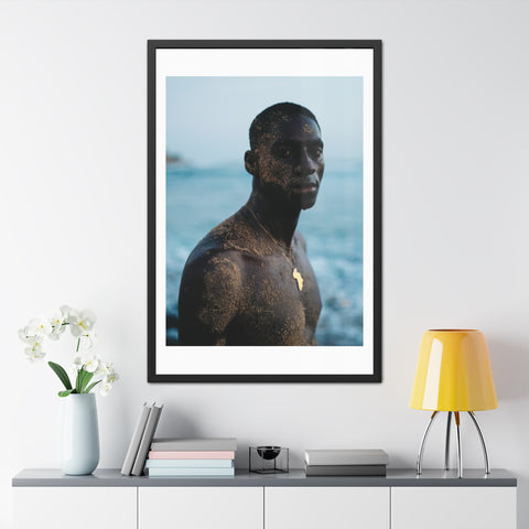 Male Portrait 4 - Framed Poster: Inspiring African Portrait Wall Art