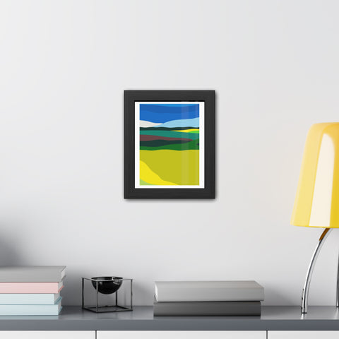 Scapes 4 - Abstract Landscape Framed Poster - Vibrant Nature Art for Home Decor