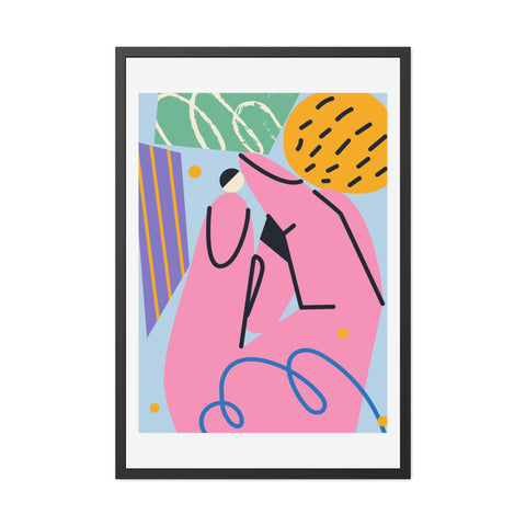 Kurian 8 - Abstract Hand Framed Poster - Modern Art for Home Décor