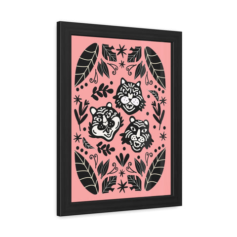 Mirror 5 - Playful Jungle Themed Framed Posters - Tiger and Leopard Artwork for Kids' Rooms