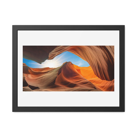 Rock Formation 2 - Desert Landscape Framed Poster - Stunning Canyon Art Decor for Home