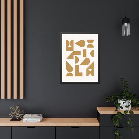 Crown 4 - Modern Geometric Framed Poster - Minimalist Art for Home Decor
