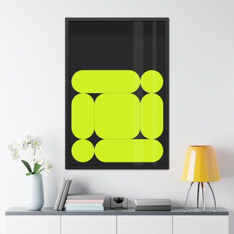 Modernica 3 - Modern Abstract Framed Poster - Vibrant Geometric Wall Art