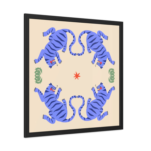 Circus Act 2 - Colorful Tiger Framed Poster – Vibrant Wall Art for Animal Lovers