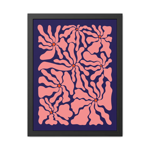 Florish 2 - Floral Abstract Framed Poster – Modern Wall Art for Home Décor