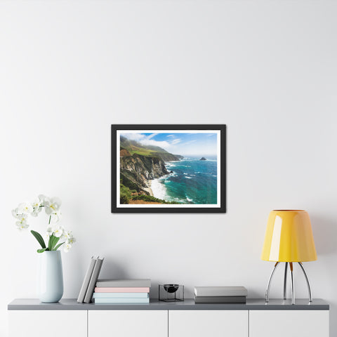 Rocky Coast - Serenity Framed Poster - Ocean View Wall Art for Beach Lovers