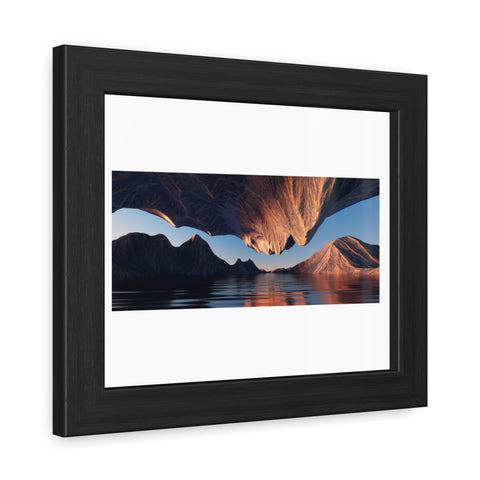 Rock Formation 3 - Stunning Landscape Framed Poster | Abstract Mountain Reflection Wall Art