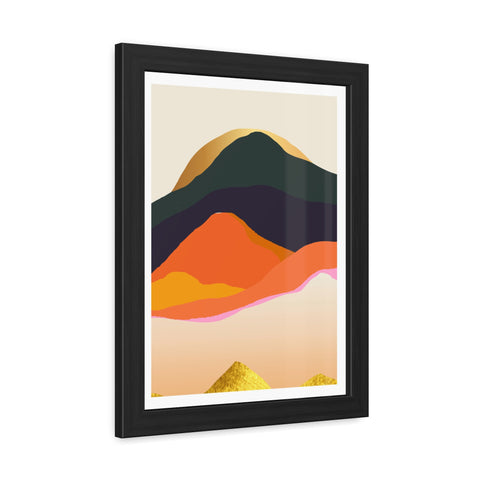 South 5 - Elegant Mountain Landscape Framed Poster - Modern Art for Home Decor