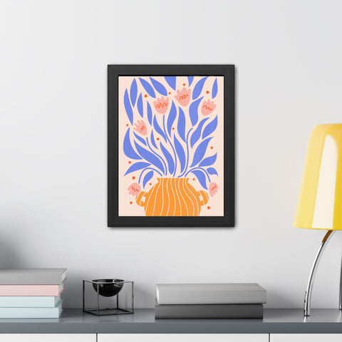 Marinda 1 - Vibrant Floral Framed Poster - Modern Home Decor