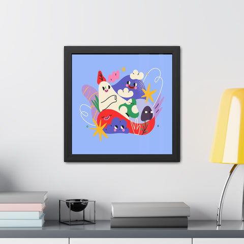 Fun Land 2 - Colorful Whimsical Framed Poster - Fun Wall Art for Playful Spaces