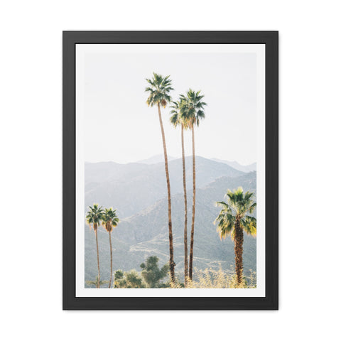 Palm Springs - Palm Trees Framed Poster - Tropical Wall Art for Home Decor
