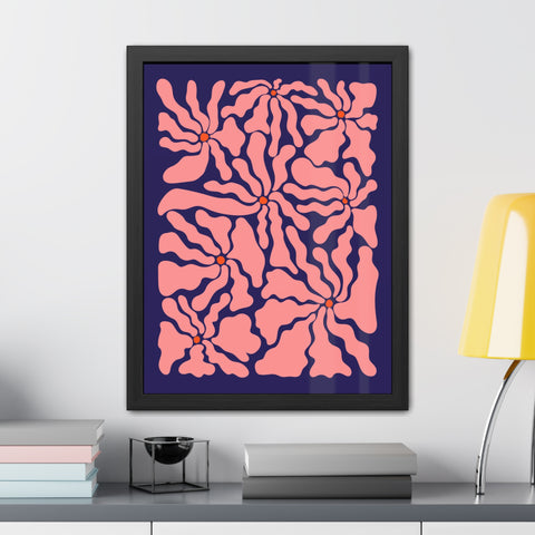Florish 2 - Floral Abstract Framed Poster – Modern Wall Art for Home Décor