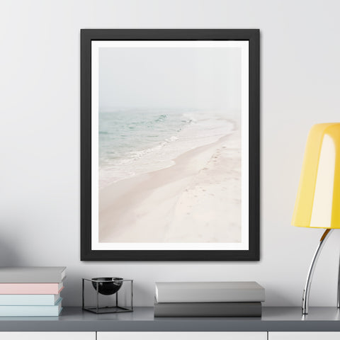 Silent Beach - Serene Coastal Framed Poster | Beach Wall Art Decor for Home & Office