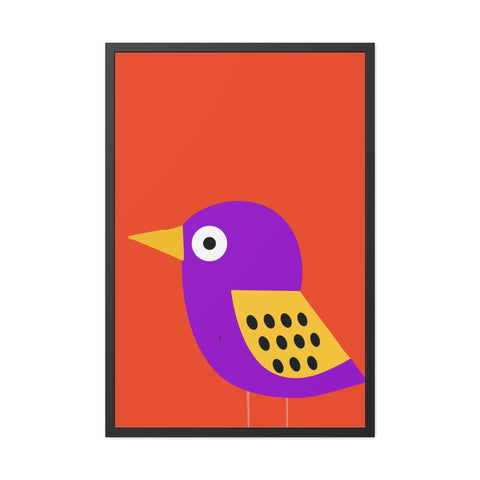 Childrana 6 - Colorful Bird Framed Poster - Vibrant Wall Art for Kids' Rooms