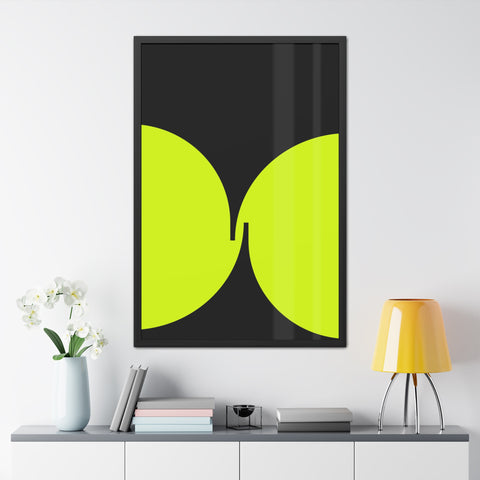 Modernica 4 - Modern Minimalist Framed Poster - Bold Green Abstract Art