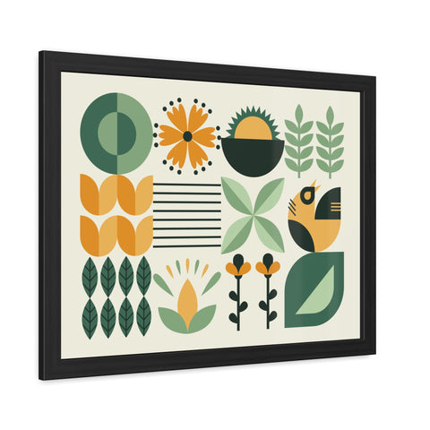 Farmhouse 1 - Botanical Framed Poster Art - Modern Home Decor for Nature Lovers